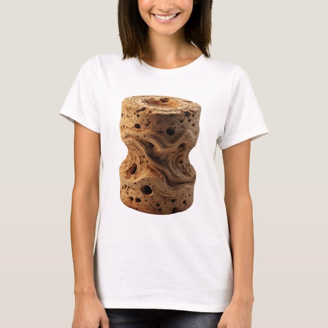 Bold Gray ABSTRACT ART Statement Design T-Shirt (Front)