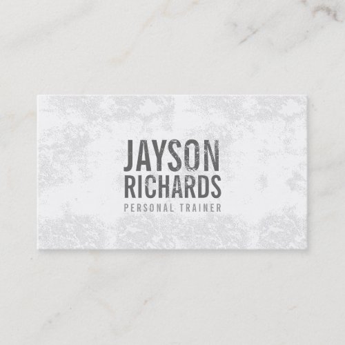 Bold Gray Grunge Stamped Text Business Card
