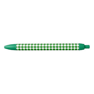 Bold Green and White Chevron Pattern Classic Pen