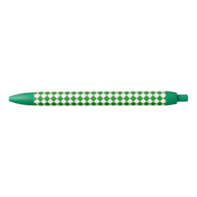 Bold Green and White Chevron Pattern Classic Pen (Front)