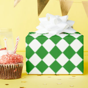 Bold Green and White Chevron Pattern Classic Wrapping Paper