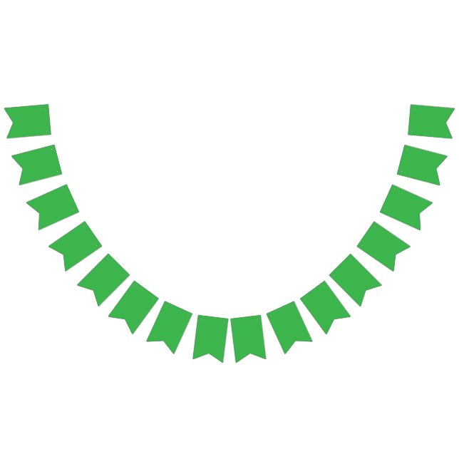 Bold Green Background | Solid Grass Tone Design Bunting Flags (All)