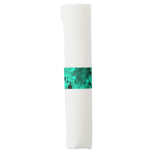 Bold Green & Black Paint Splatter  Napkin Bands