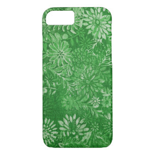 bold green daisy design iPhone 8/7 case