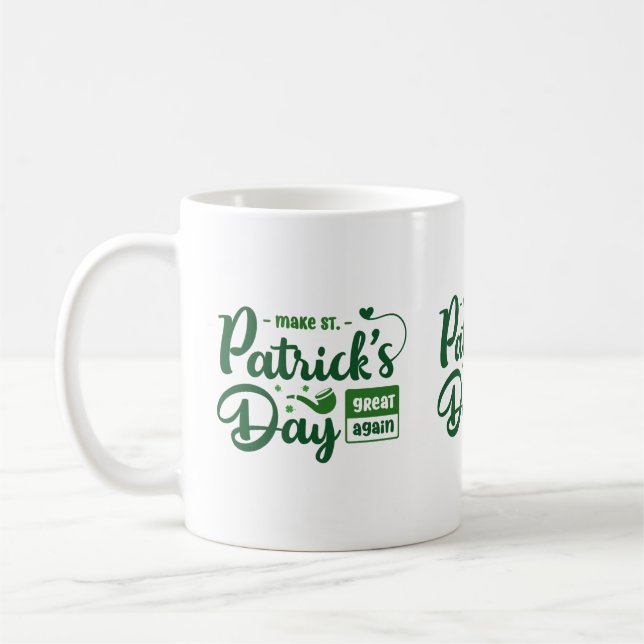 Bold Green Irish Quote St Patrick’s Mug (Left)