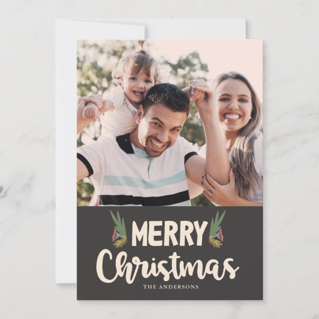 Bold Greetings Photo Christmas Card (Front)