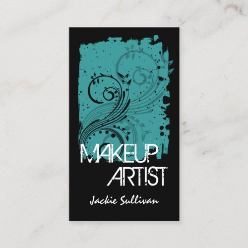 Bold Grunge Makeup Artist Business Cards