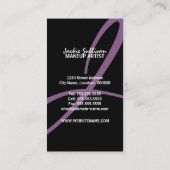 Bold Grunge Makeup Artist Business Card (Back)