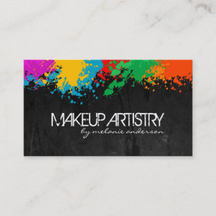 BOLD GRUNGE MAKEUP ARTIST BUSINESS CARD