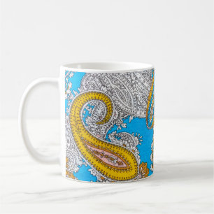 Bold, grungy, islamic, psychedelic, colorful ornam coffee mug