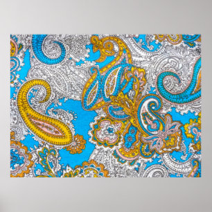Bold, grungy, islamic, psychedelic, colorful ornam poster