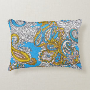 Bold Grungy Islamic Psychedelic Ornament Accent Pillow
