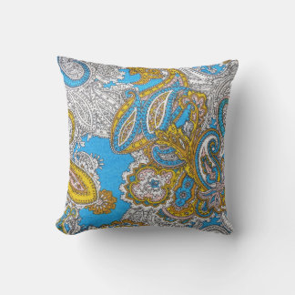 Bold Grungy Islamic Psychedelic Ornament Throw Pillow