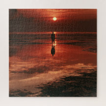 Bold Guest Room Decor Twilight Dusk Jigsaw Puzzle