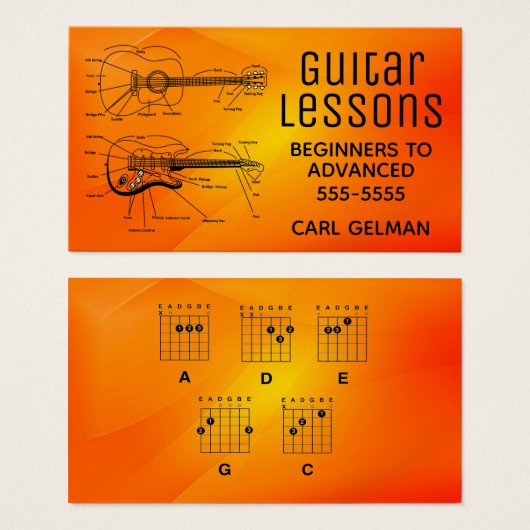 Bold Guitar Lessons (Front & Back)