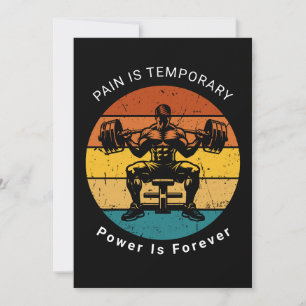 Bold Gym / Fitness   stronger every day Thank You Card