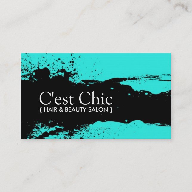 Bold Hair Salon Business Cards (Front)