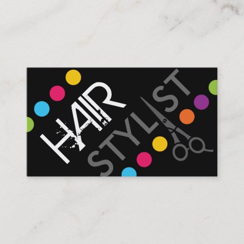 Bold Hair Stylist Business Card