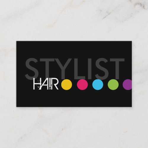 Bold Hair Stylist Business Card