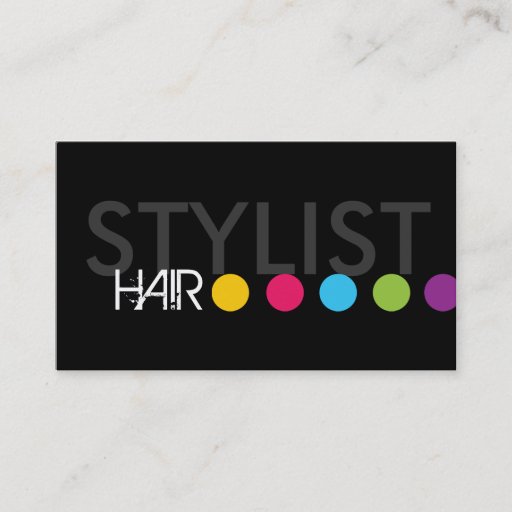 Customizable Bold Hair Stylist Business Card