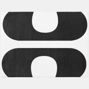 Bold Half Bubbles Modern Black and White Rug