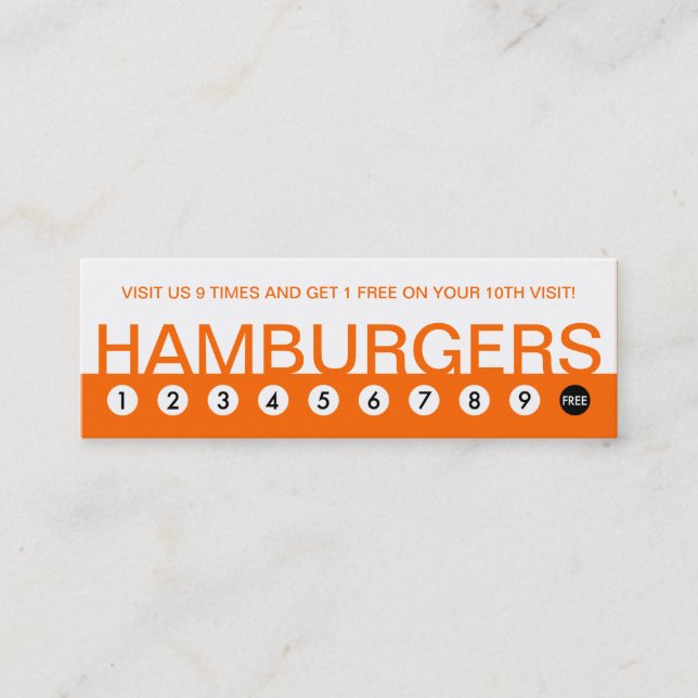 bold HAMBURGERS customer loyalty (Front)