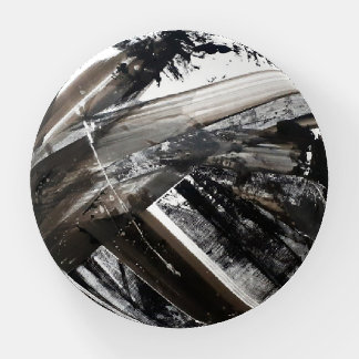 Bold hand-drawn sumi ink and paint pattern paperweight