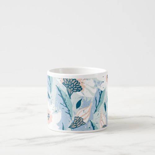Bold Hand Painted Floral Vintage Espresso Cup