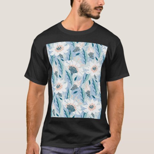Bold Hand Painted Floral Vintage T_Shirt