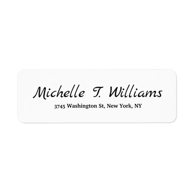 Bold Handwriting Classical Elegant Minimalist Label (Front)