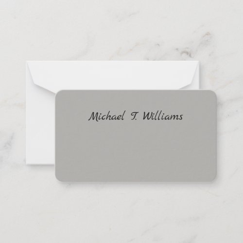 Bold Handwriting Classical Grey Elegant Minimalist Note Card