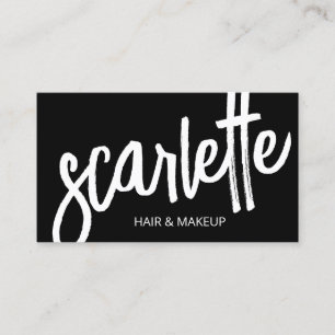 Bold Handwritten Brush  Script  Black Beauty Business Card