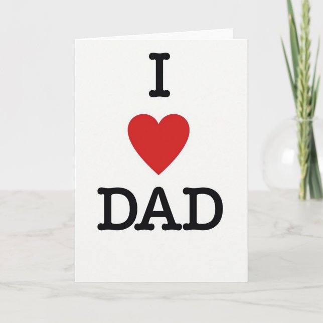 Bold Heart Fathers Day Card (Front)
