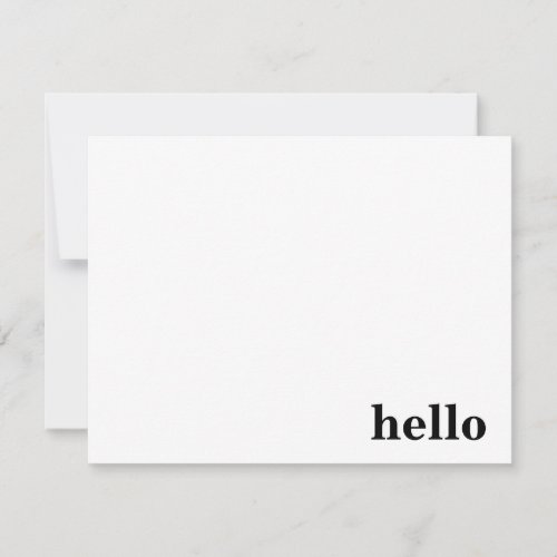 Bold Hello Note Card