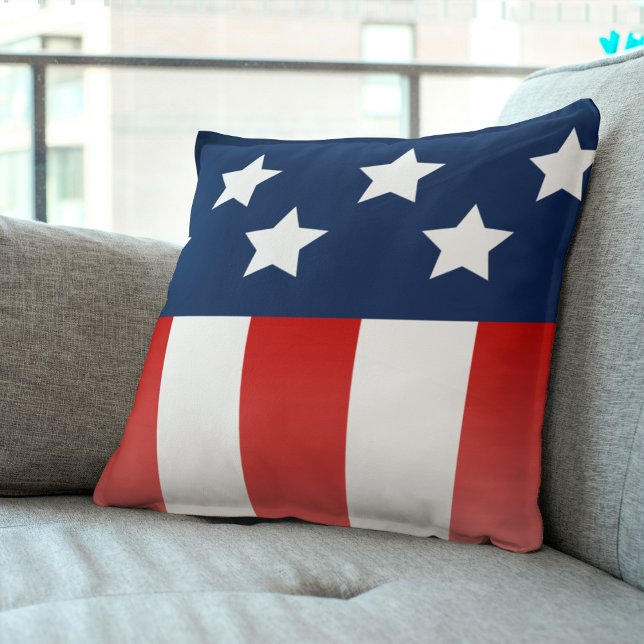 Bold Heritage Patriotic Shield Pillow (Display your heritage with comfort.)