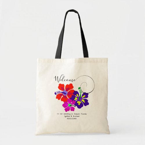 Bold Hibiscus Flowers Welcome Guests Tote Bag