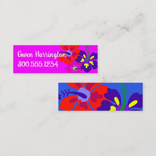 Bold Hibiscus Profile Contact Cards (Front/Back)