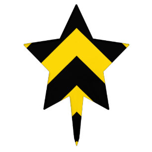 Bold Highway Traffic Bumble Bee Chevrons Cake Topper