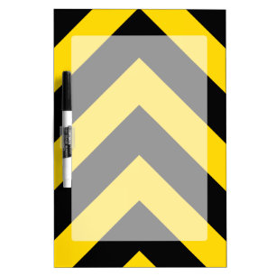 Bold Highway Traffic Bumble Bee Chevrons Dry Erase Board