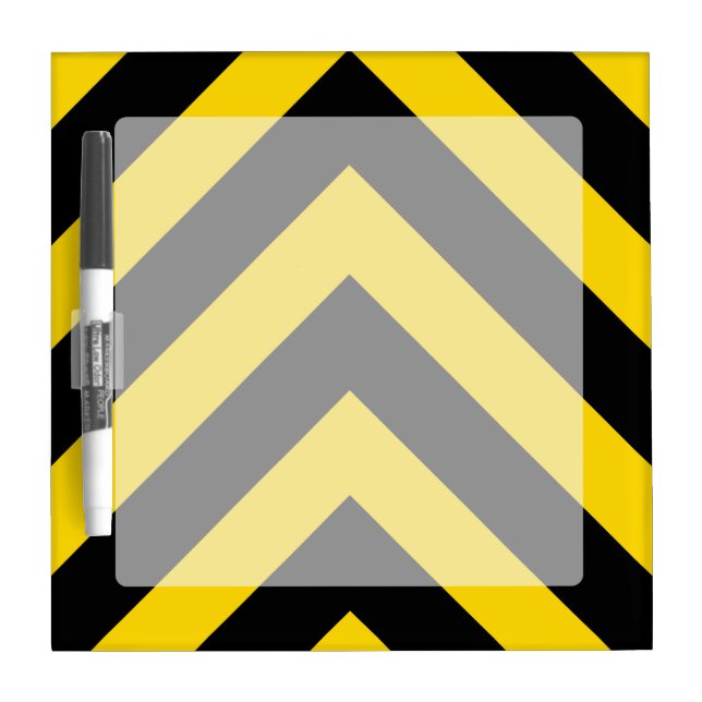 Bold Highway Traffic Bumble Bee Chevrons Dry-Erase Board (Front)