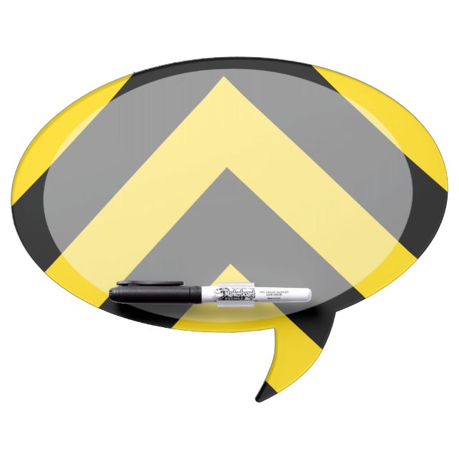 Bold Highway Traffic Bumble Bee Chevrons Dry Erase Board (Front)