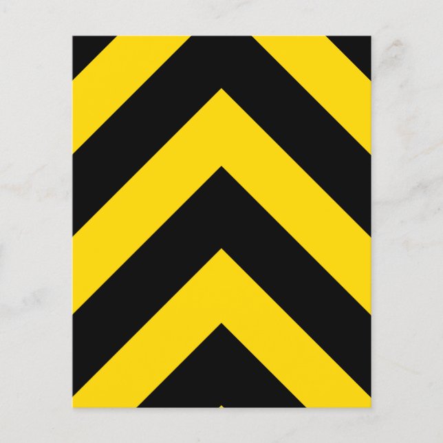 Bold Highway Traffic Bumble Bee Chevrons Flyer (Front)