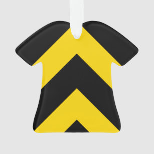 Bold Highway Traffic Bumble Bee Chevrons Ornament