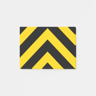 Bold Highway Traffic Bumble Bee Chevrons Post-it Notes