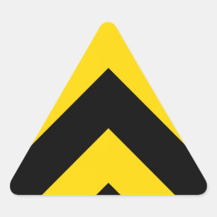 Bold Highway Traffic Bumble Bee Chevrons Triangle Sticker