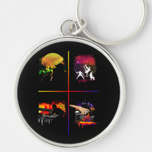 Bold Hip Hop Street Culture Vibrant Urban Artistic Keychain