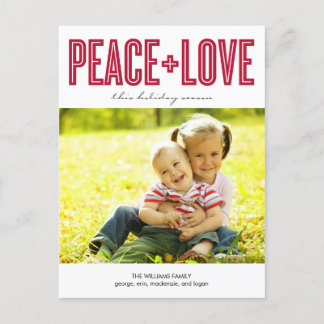 BOLD Holiday Photo Cards Postcard