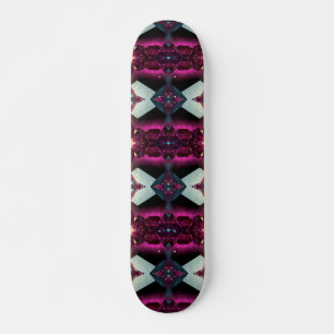 Bold Hot Pink Magenta Abstract Geometric Pattern Skateboard