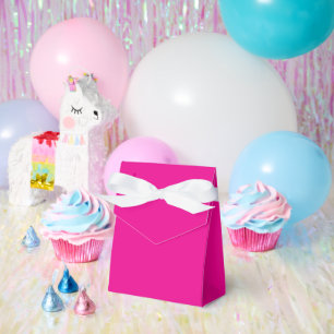Bold Hot Pink Tent Favor Box for Parties