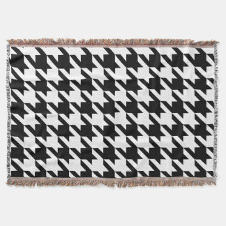 Bold Houndstooth Pattern Throw Blanket
